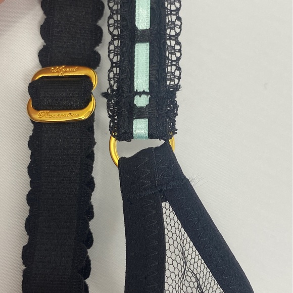 NWT Agent Provocateur Pollie Black Green Bra 32DD - Picture 8 of 9